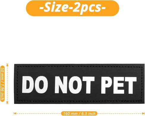 Jegtew Dog Patches, Dog Collar Vest Patches, Reflective and Removable Dog Tags, Tactical Dog Vest Patches for Service Vest Dog Harness in Kuwait