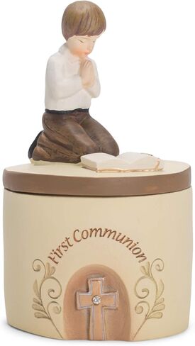 Dicksons First Communion Praying Girl Resin Stone 5 inch Keepsake Box in Saudi Arabia