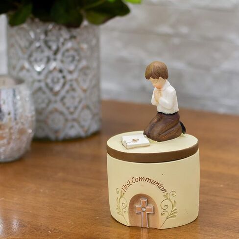 Dicksons First Communion Praying Girl Resin Stone 5 inch Keepsake Box in Saudi Arabia