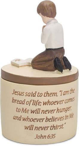 Dicksons First Communion Praying Girl Resin Stone 5 inch Keepsake Box in Saudi Arabia