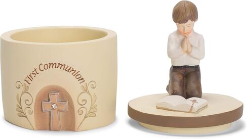 Dicksons First Communion Praying Girl Resin Stone 5 inch Keepsake Box in Saudi Arabia