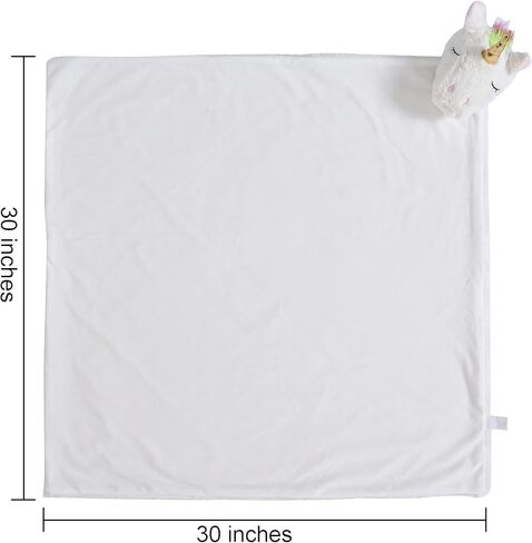 kavkas Baby Security Blanket Soft Comfort Warm Blanket with Plush Stuffed Animals for Boys and Girls, 30 Inch 2 Layer Pink Rabbit in Kuwait