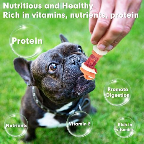 MON2SUN 2.5" Rawhide Free Dog Treats with Mixed Vegetables, Duck Wrapped Mini Knot Bones for Small Dogs, Healthy Dog Snakcs for Balanced Nutrition, 21.2oz in Saudi Arabia