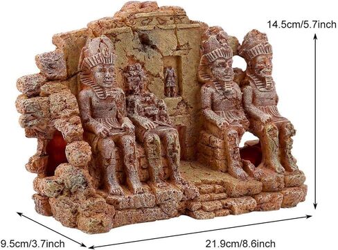 زيرديس زينة حوض السمك، الراتنج المصري زخرفة خزان الأسماك ثقب المأوى حوض السمك كهف الديكور إخفاء كهف للأسماك in Kuwait