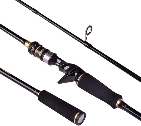 صنارة صيد خفيفة للغاية من REBORNSUN مكونة من قطعتين، قضبان صيد دوارة وصب للمياه العذبة أو المياه المالحة، إدراك حساس للباس والبانفيش والتراوت in Kuwait