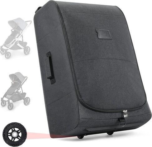 حقيبة سفر مبطنة لعربة الأطفال بعجلات متوافقة مع UPPAbaby Vista 丨Vista V2 丨 Cruz 丨 Cruz2 丨 حقيبة عربة أطفال محمولة للتحقق من البوابة لعربة الأطفال القياسية 丨 حقيبة حماية السفر لعربة الأطفال in Kuwait