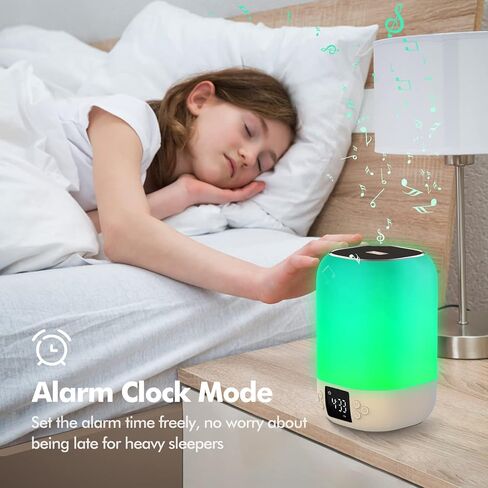 Bluetooth Speaker with Night Light, 2022 Newest Alarm Clock Touch Sensor Bedside Lamp Dimmable Multi-Color Changing, Wireless Speaker Bedroom Alarm Clock, Cool Stuff Gift Ideas for Teenage Girls/Boys in Kuwait