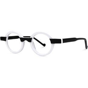 إطار نظارة Zeelool Chic مستدير صغير للنساء مع نظارة بعدسات شفافة بدون وصفة طبية Axelle ZJGA269221