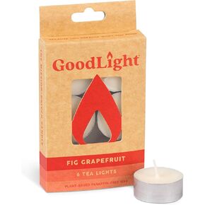 Paraffin-Free Scented Tea Lights Candles, Clean-Burning and All-Natural Tea Light Candles, 4-Hour Burn Time (Eucalyptus Citrus, 6 Tea Lights)