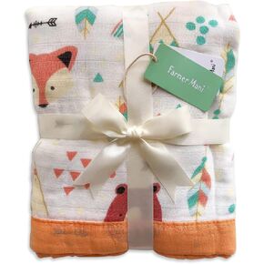Muslin Soft Swaddle Blankets, Muslin Quilt Baby Blanket for Boy Girl Toddler Daycare, Kids Swaddle Wrap, Practical Size 43 X 45 inches (Rainbow Unicorn) in Kuwait