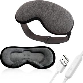 قناع العين الساخن من تيمجكو - وسادة تسخين العين بالضغط بالبخار بمنفذ USB لتخفيف جفاف العين والعيون المنتفخة والمتلازمة والكلازيون والتهاب الجفن والتهاب الجفن، للرجال والنساء للسفر والنوم والعمل بنظام in Saudi Arabia