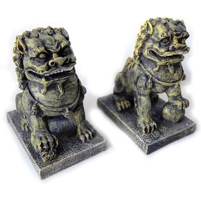 JOICE GIFT Large Fish Tank Aquarium Ornament Ornament Ornament Ancient Landscape Decor، مجموعة من 2 أسود in Kuwait