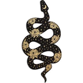 ديكور ثعبان خشبي، ديكور جدار غرفة ترابي، أسود بوهو ويتشي، ديكور ثعبان خشبي لطيف، ديكور مكتب قوطي ساحر، ديكور مذبح، إطار جداري معلق، فن جداري قوطي لغرفة النوم وغرفة المعيشة والمطبخ in Kuwait