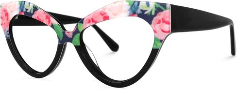VOOGLAM Oversize Cat Eye Blue Light Blocking Glasses for Women Anti UV Eyestrain Eyewear Adida in Saudi Arabia