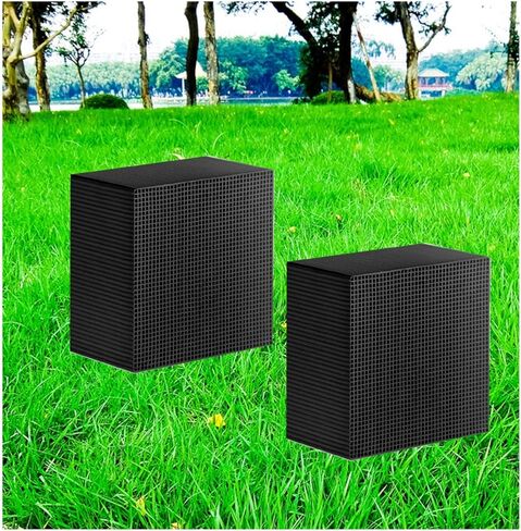 فلتر مكعب لحوض السمك من قطعتين، عبوة من قطعتين، حوض السمك من الكربون النشط للبرك وحوض السمك وحوض المخزون للخيول، مكعب تنقية مياه حوض السمك صديق للبيئة مقاس 4×4×2 انش in Kuwait