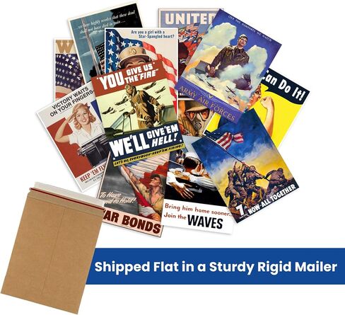 US Marines Posters - Set of 4 Famous Patriotic Marine Art Posters, Military US Marine Corps Kitchen Dining Table Poster for Indoor Outdoor Home Party Decoration / Gift Art for U.S. Military Servicemen in Saudi Arabia