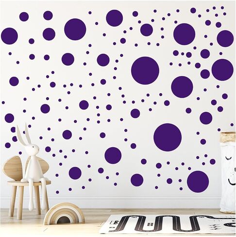 500+ Assorted Polka Dot Circle Wall Stickers for Kids Bedroom Living Room, Classroom, Playroom Decor Removable Vinyl Wall Stickers Dots Wall Decals (Blue (Mixed)) in Saudi Arabia