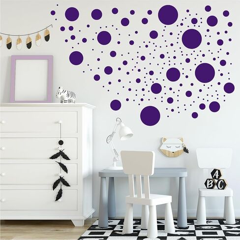 500+ Assorted Polka Dot Circle Wall Stickers for Kids Bedroom Living Room, Classroom, Playroom Decor Removable Vinyl Wall Stickers Dots Wall Decals (Blue (Mixed)) in Saudi Arabia