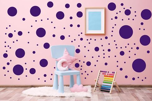 500+ Assorted Polka Dot Circle Wall Stickers for Kids Bedroom Living Room, Classroom, Playroom Decor Removable Vinyl Wall Stickers Dots Wall Decals (Blue (Mixed)) in Saudi Arabia