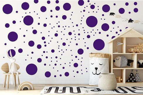 500+ Assorted Polka Dot Circle Wall Stickers for Kids Bedroom Living Room, Classroom, Playroom Decor Removable Vinyl Wall Stickers Dots Wall Decals (Blue (Mixed)) in Saudi Arabia