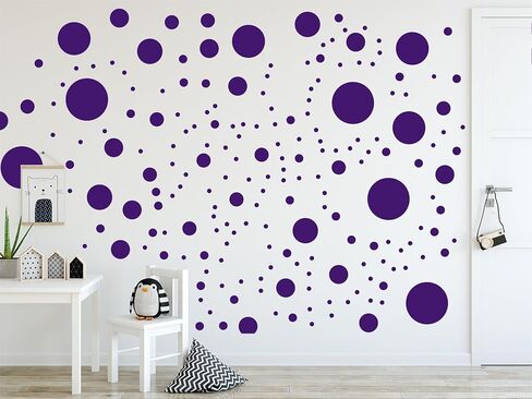 500+ Assorted Polka Dot Circle Wall Stickers for Kids Bedroom Living Room, Classroom, Playroom Decor Removable Vinyl Wall Stickers Dots Wall Decals (Blue (Mixed)) in Saudi Arabia