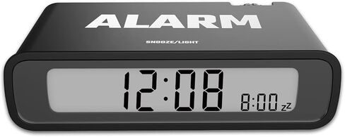 ساعة منبه رقمية من بالدر، شاشة LCD قابلة للعكس، تشغيل/إيقاف، ساعة سفر تعمل بالبطارية، ساعات مكتبية صغيرة مع ضوء LED لغرفة النوم، المكتب، غرفة المعيشة، مثالية للهدايا in Kuwait