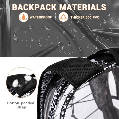 Clear Backpack for Girls Boys, Kids Backpack for School with Lunch Bag Pencil Case, Heavy Duty Transparent Backpack, Children Book Bags Waterproof Backpack for Elementary Middle School, Black in Saudi Arabia