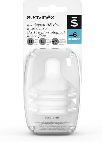 Suavinex Bonhomia SX PRO Physiological Silicone Nipple, Pack of 2 Nipples, 6 Months, Fast Flow in Saudi Arabia