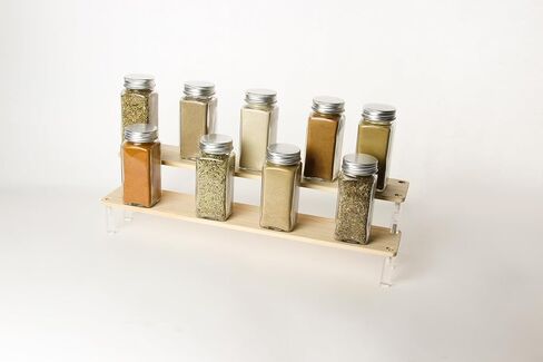 حوامل خشبية من الأكريليك للعرض من ihomecooker، 3 طبقات من الكب كيك والعطور وتماثيل عرض ورف للديكور والمنظم (2.75 × 15.7 بوصة) in Kuwait