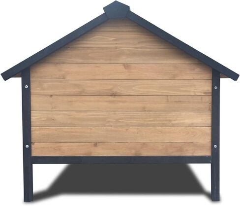 Lifeand 67''L Outdoor Large Wooden Cabin House Style Wooden Dog Kennel with Porch in Kuwait