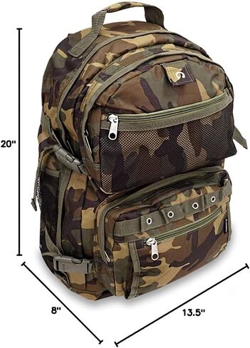Everest Oversize Woodland Camo Backpack, Camouflage, One Size,C3045R-CAMO in Saudi Arabia