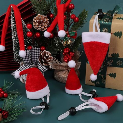 Droutti, 12 Pieces Christmas Pet Hat Mini Christmas Scarves Set 2 Sizes Pet Chicken Hats Christmas Chicken Costume Xmas Hen Scarf Hat Dress Up Small Dogs Cats Hamsters Hedgehog Santa Claus Hats in Saudi Arabia