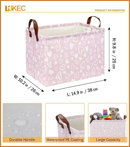 Rectangle Storage Basket with Handles for Kids,Cute Organizer Toy Bin,Gift Basket for Boys and Girls,Room Decor(Fluttering Butterfly) in Saudi Arabia