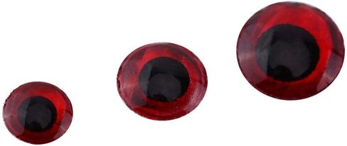 Fishing Lure Eyes,3D Fish Eyes Fly Tying Crafts Jig Replacement for DIY Lure Baits Making(3mm red) in Saudi Arabia