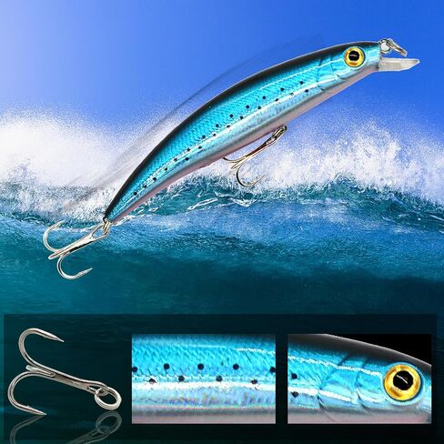 BUBBLE FISHING Fishing Lures Set Minnow Crankbaits Grasshopper Bait Multi-Stage Bait Multi-Size Hard Baits in Saudi Arabia