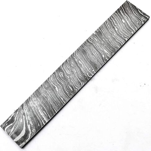 DAM-8686 Handmade Damascus Steel Bar Custom Steel Billet Blank Blade 12" x 2" x 5mm in Saudi Arabia