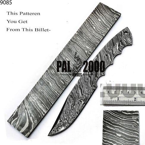 DAM-8686 Handmade Damascus Steel Bar Custom Steel Billet Blank Blade 12" x 2" x 5mm in Saudi Arabia
