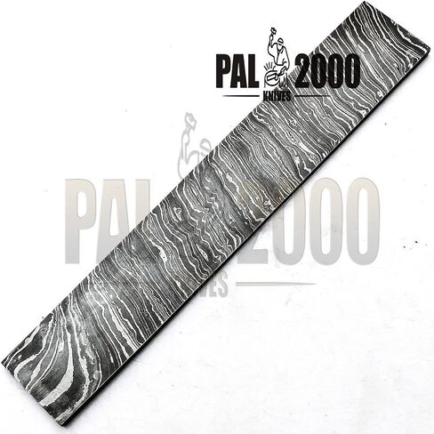 DAM-8686 Handmade Damascus Steel Bar Custom Steel Billet Blank Blade 12" x 2" x 5mm in Saudi Arabia