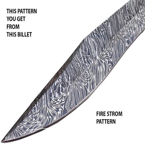 DAM-8686 Handmade Damascus Steel Bar Custom Steel Billet Blank Blade 12" x 2" x 5mm in Saudi Arabia