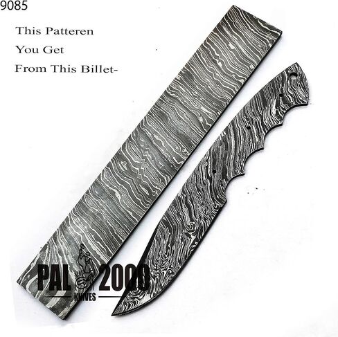 DAM-8686 Handmade Damascus Steel Bar Custom Steel Billet Blank Blade 12" x 2" x 5mm in Saudi Arabia