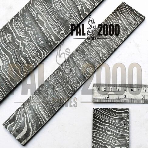 DAM-8686 Handmade Damascus Steel Bar Custom Steel Billet Blank Blade 12" x 2" x 5mm in Saudi Arabia