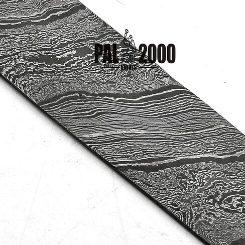 DAM-8686 Handmade Damascus Steel Bar Custom Steel Billet Blank Blade 12" x 2" x 5mm in Saudi Arabia
