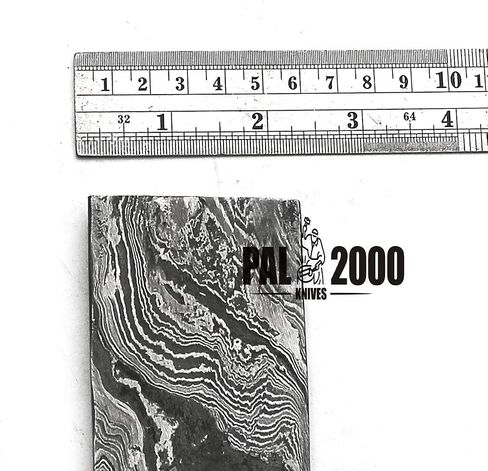 DAM-8686 Handmade Damascus Steel Bar Custom Steel Billet Blank Blade 12" x 2" x 5mm in Saudi Arabia