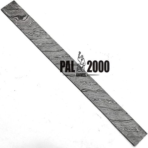 DAM-8686 Handmade Damascus Steel Bar Custom Steel Billet Blank Blade 12" x 2" x 5mm in Saudi Arabia