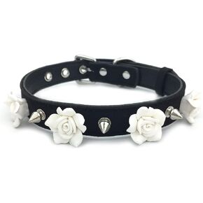 Destiny Love Handmade Rose Flower Choker Collar Necklace Velvet Necklace with Box for Women and Men
