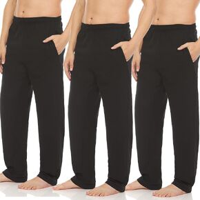 Essential Elements Men's 100% Cotton Jersey Active Lounge Sleep Pajama Pants for Men - 3 Pack in Saudi Arabia