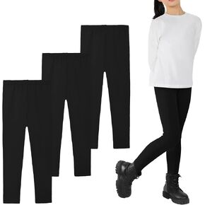 Auranso Toddler Girls Leggings Basic Full Length Cotton Tights Pants 2-14 Years in Saudi Arabia
