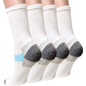 Iseasoo Compression Socks for Women & Men Circulation - Plantar Fasciitis Crew Socks Support for Athletic Running