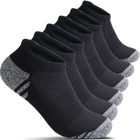 Cotton No Show Socks for Men With Heel Tab, Cushion Ankle Compression Running Athletic Low Cut Mens Sock 6 Pack in Saudi Arabia