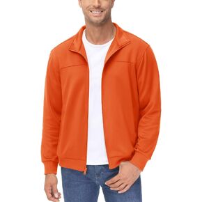 MAGCOMSEN Men's Track Jackets Lightweight Full-Zip Casual Coat Workout Running Athletic Active Jacket With Pockets